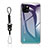 Custodia Silicone Specchio Laterale Sfumato Arcobaleno Cover M01 per Apple iPhone 13 Viola