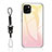 Custodia Silicone Specchio Laterale Sfumato Arcobaleno Cover M01 per Apple iPhone 14 Plus Giallo
