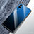 Custodia Silicone Specchio Laterale Sfumato Arcobaleno Cover M01 per Apple iPhone X Blu