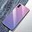 Custodia Silicone Specchio Laterale Sfumato Arcobaleno Cover M01 per Apple iPhone X Viola