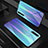 Custodia Silicone Specchio Laterale Sfumato Arcobaleno Cover M01 per Huawei P20 Pro Blu