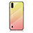Custodia Silicone Specchio Laterale Sfumato Arcobaleno Cover M01 per Samsung Galaxy A01 SM-A015 Giallo