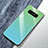 Custodia Silicone Specchio Laterale Sfumato Arcobaleno Cover M01 per Samsung Galaxy Note 8 Ciano