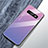 Custodia Silicone Specchio Laterale Sfumato Arcobaleno Cover M01 per Samsung Galaxy S10 5G Viola