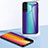 Custodia Silicone Specchio Laterale Sfumato Arcobaleno Cover M01 per Samsung Galaxy S21 5G