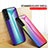 Custodia Silicone Specchio Laterale Sfumato Arcobaleno Cover M01 per Samsung Galaxy S21 5G