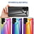 Custodia Silicone Specchio Laterale Sfumato Arcobaleno Cover M01 per Samsung Galaxy S23 Ultra 5G