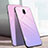 Custodia Silicone Specchio Laterale Sfumato Arcobaleno Cover M01 per Xiaomi Redmi 8A Rosa
