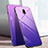 Custodia Silicone Specchio Laterale Sfumato Arcobaleno Cover M01 per Xiaomi Redmi 8A Viola