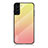 Custodia Silicone Specchio Laterale Sfumato Arcobaleno Cover M02 per Samsung Galaxy S21 Plus 5G Arancione