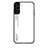 Custodia Silicone Specchio Laterale Sfumato Arcobaleno Cover M02 per Samsung Galaxy S21 Plus 5G Bianco