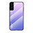 Custodia Silicone Specchio Laterale Sfumato Arcobaleno Cover M02 per Samsung Galaxy S22 5G Lavanda