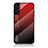 Custodia Silicone Specchio Laterale Sfumato Arcobaleno Cover M02 per Samsung Galaxy S22 5G Rosso