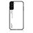 Custodia Silicone Specchio Laterale Sfumato Arcobaleno Cover M02 per Samsung Galaxy S22 Plus 5G Bianco