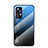 Custodia Silicone Specchio Laterale Sfumato Arcobaleno Cover M02 per Xiaomi Mi 12 5G Blu