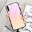 Custodia Silicone Specchio Laterale Sfumato Arcobaleno Cover M03 per Huawei P30 Rosa
