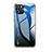 Custodia Silicone Specchio Laterale Sfumato Arcobaleno Cover per Apple iPhone 13 Pro Blu