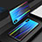 Custodia Silicone Specchio Laterale Sfumato Arcobaleno Cover per Apple iPhone X Blu