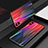 Custodia Silicone Specchio Laterale Sfumato Arcobaleno Cover per Apple iPhone X Rosso