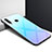 Custodia Silicone Specchio Laterale Sfumato Arcobaleno Cover per Huawei Enjoy 10 Plus