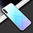 Custodia Silicone Specchio Laterale Sfumato Arcobaleno Cover per Huawei Enjoy 10e Cielo Blu