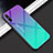 Custodia Silicone Specchio Laterale Sfumato Arcobaleno Cover per Huawei Enjoy 10e Verde