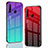 Custodia Silicone Specchio Laterale Sfumato Arcobaleno Cover per Huawei Enjoy 9s