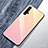 Custodia Silicone Specchio Laterale Sfumato Arcobaleno Cover per Huawei Honor 20 Rosa