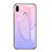 Custodia Silicone Specchio Laterale Sfumato Arcobaleno Cover per Huawei Honor Play Viola