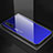 Custodia Silicone Specchio Laterale Sfumato Arcobaleno Cover per Huawei Nova 5 Blu