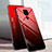 Custodia Silicone Specchio Laterale Sfumato Arcobaleno Cover per Huawei Nova 5z Rosso