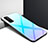 Custodia Silicone Specchio Laterale Sfumato Arcobaleno Cover per Huawei Nova 7 5G Cielo Blu