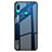 Custodia Silicone Specchio Laterale Sfumato Arcobaleno Cover per Huawei P Smart Z Blu