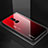 Custodia Silicone Specchio Laterale Sfumato Arcobaleno Cover per OnePlus 6 Rosso