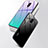 Custodia Silicone Specchio Laterale Sfumato Arcobaleno Cover per OnePlus 6T