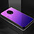 Custodia Silicone Specchio Laterale Sfumato Arcobaleno Cover per OnePlus 7T Viola