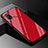 Custodia Silicone Specchio Laterale Sfumato Arcobaleno Cover per Oppo A72 Rosso