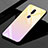 Custodia Silicone Specchio Laterale Sfumato Arcobaleno Cover per Oppo A9X Rosa