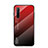 Custodia Silicone Specchio Laterale Sfumato Arcobaleno Cover per Realme 6s Rosso
