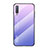 Custodia Silicone Specchio Laterale Sfumato Arcobaleno Cover per Samsung Galaxy A7 (2018) A750 Lavanda