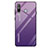 Custodia Silicone Specchio Laterale Sfumato Arcobaleno Cover per Samsung Galaxy A8s SM-G8870 Viola