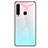 Custodia Silicone Specchio Laterale Sfumato Arcobaleno Cover per Samsung Galaxy A9s Ciano