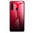 Custodia Silicone Specchio Laterale Sfumato Arcobaleno Cover per Samsung Galaxy A9s Rosso