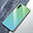 Custodia Silicone Specchio Laterale Sfumato Arcobaleno Cover per Samsung Galaxy Note 10 5G Ciano