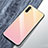 Custodia Silicone Specchio Laterale Sfumato Arcobaleno Cover per Samsung Galaxy Note 10 Rosa