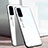 Custodia Silicone Specchio Laterale Sfumato Arcobaleno Cover per Samsung Galaxy S20 5G Bianco