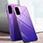 Custodia Silicone Specchio Laterale Sfumato Arcobaleno Cover per Samsung Galaxy S20 Plus 5G Viola