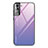 Custodia Silicone Specchio Laterale Sfumato Arcobaleno Cover per Samsung Galaxy S21 5G