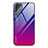 Custodia Silicone Specchio Laterale Sfumato Arcobaleno Cover per Samsung Galaxy S21 Ultra 5G Rosa Caldo