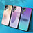 Custodia Silicone Specchio Laterale Sfumato Arcobaleno Cover per Samsung Galaxy S22 Ultra 5G